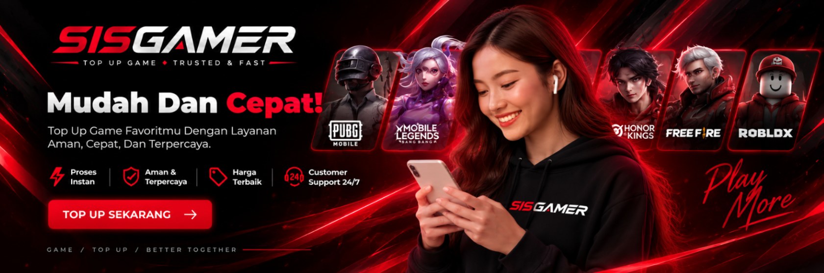 SISGAMER — Mudah dan cepat! Top up game favoritmu dengan layanan aman, cepat, dan terpercaya.